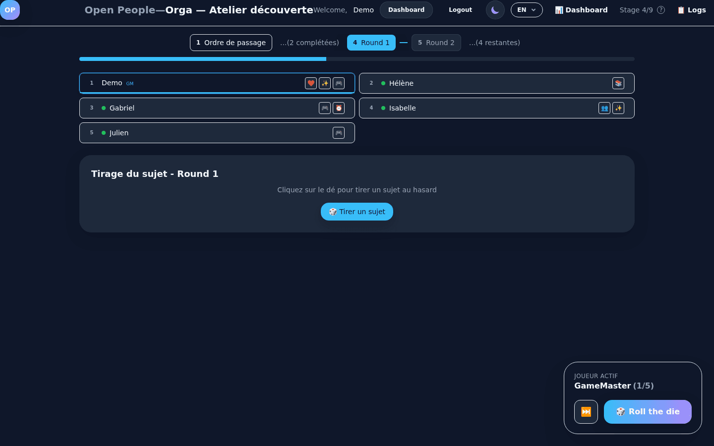 Screenshot of an online card game interface with a virtual table and cards. - In-Game Action